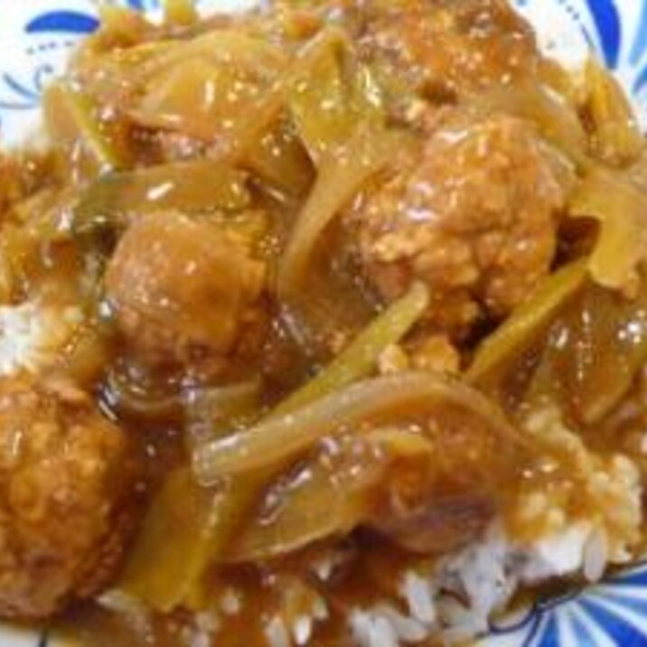 豆腐入り肉団子カレーライス